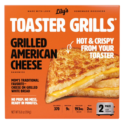 Lily's Toaster Grills Grilled American Cheese Sandwich 2ct