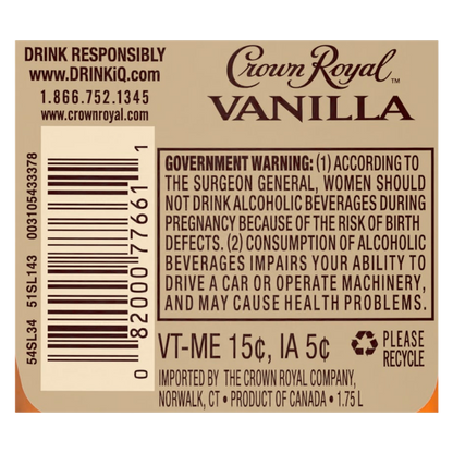 Crown Royal Vanilla Whiskey 1.75L