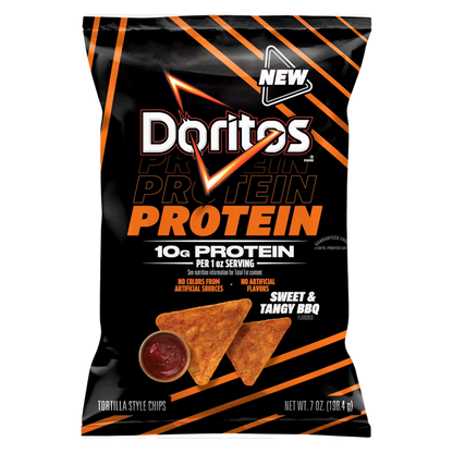 Doritos Protein Tortilla Chips Sweet & Tangy BBQ Flavored 7oz