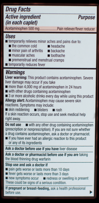 Goodnow Extra Strength Pain Relief Acetaminophen 500ML -100 caplets