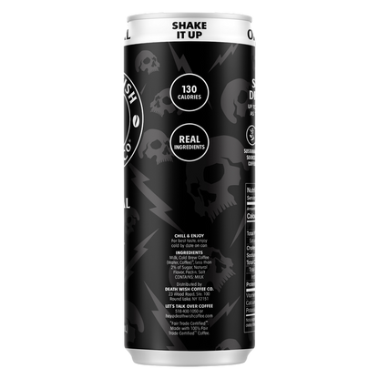 Death Wish Coffee Fair Trade Original Latte 11oz Can - Death Wish