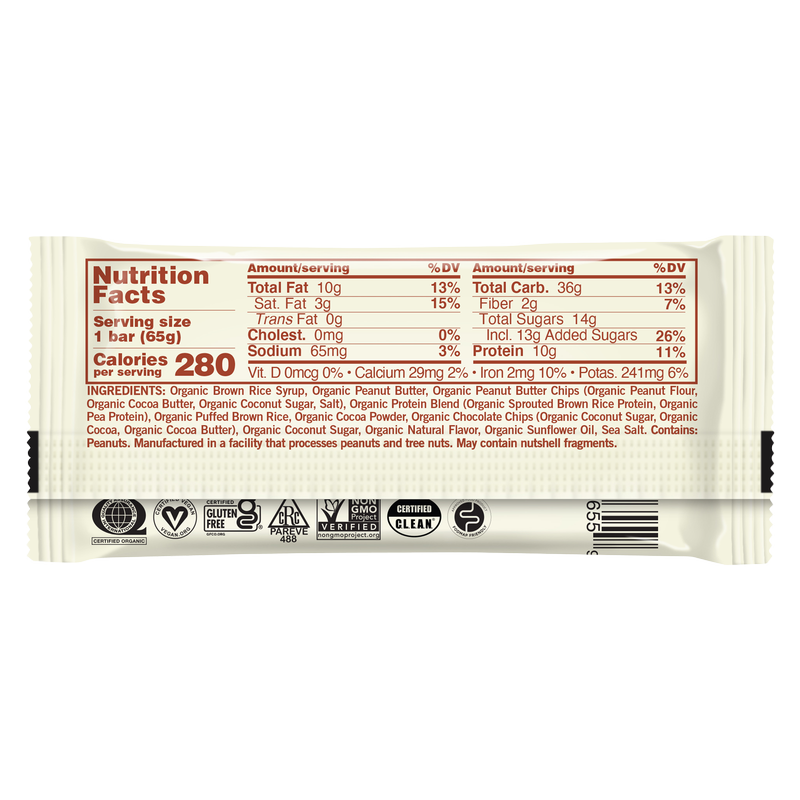 GoMacro Double Chocolate Peanut Butter Bar 2.3oz
