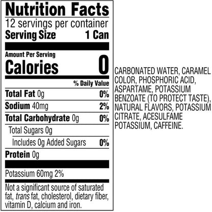 Coca-Cola Zero Sugar 12pk 12oz Can