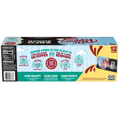 Dr Pepper Zero Sugar Creamy Coconut 12pk 12oz Can