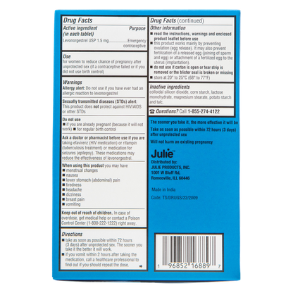 Julie Emergency Contraceptive
