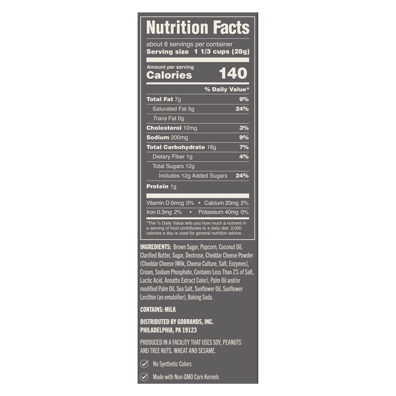 Basically Premium Caramel Cheddar Mix Small Batch Popcorn 5.5oz