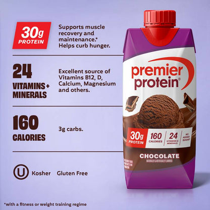 Premier Protein 30g Chocolate Protein Shake 4pk 11oz Ctn