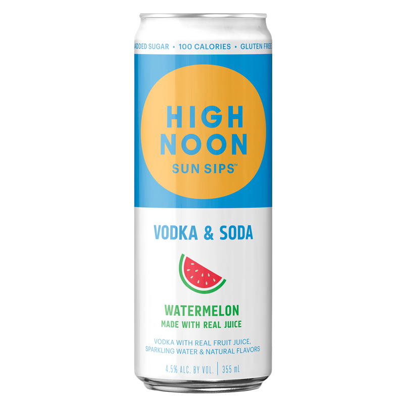High Noon Watermelon Vodka Hard Seltzer 4pk 12oz Cans 4.5% ABV