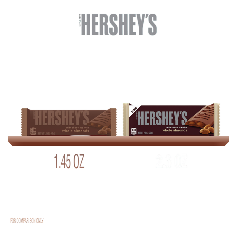 Hershey's Milk Chocolate with Almonds Bar King Size 2.6oz