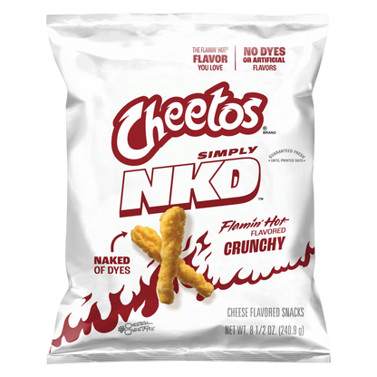 Cheetos Simply NKD Crunchy Cheese Flamin Hot, 8.5oz