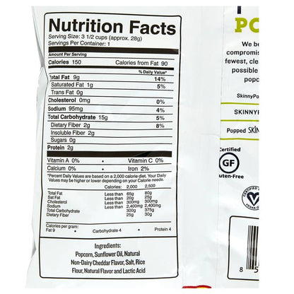 Skinny Pop White Cheddar 1oz