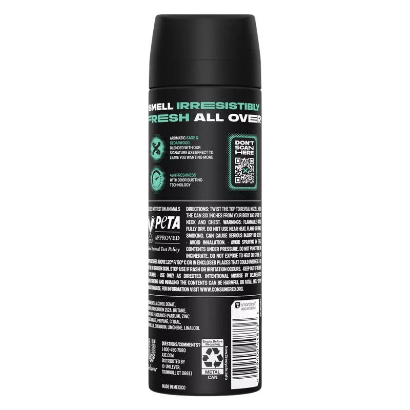 Axe Body Spray, Apollo, 3.9oz