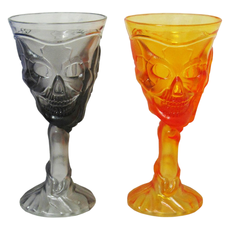 Skull Goblets Plastic Asst 8oz