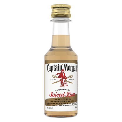 Captain Morgan Original Spiced Rum (Made with Real Madagascar Vanilla), 50 mL