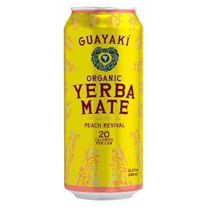 Yerba Mate Organic Peach Revival 15.5oz Can