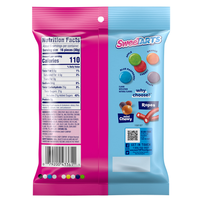 SweeTARTS Extreme Sour Chewy Candy 6oz