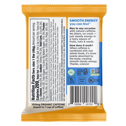 Quantum Energy Square Peanut Butter Dark Chocolate Bar 1.69oz
