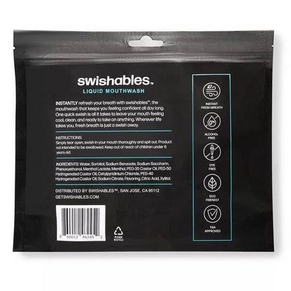 Swishables Liquid Mouthwash Spearmint, 36 Pack