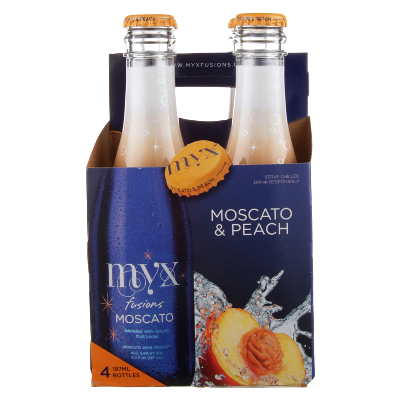 MYX Peach Moscato 4 Pack 187ml Bottles