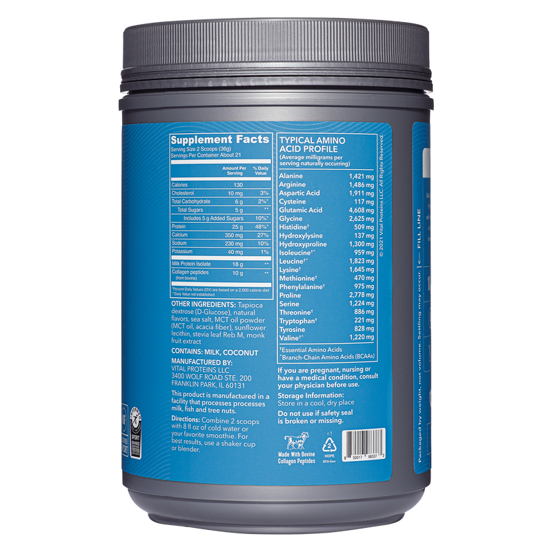 Vital Proteins Performance Vanilla Protein Powder 26.8oz