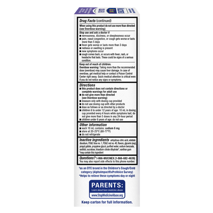Mucinex Children`s Liquid Cold & Flu - Very Berry 4oz