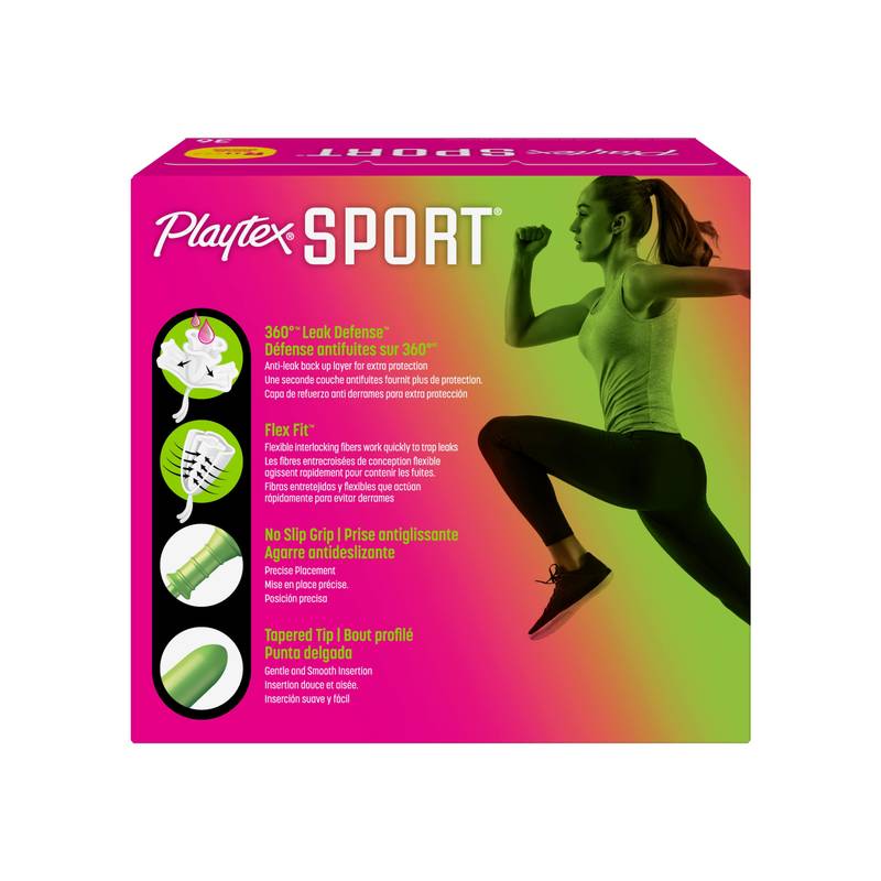 Playtex Sport Tampons, Regular Unscented Pack of 36
