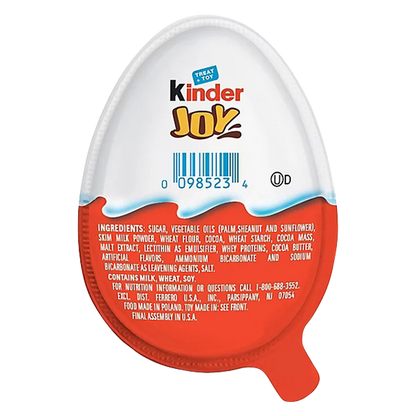 KINDER JOY Egg, Sweet Cream and Chocolatey Wafers Bits, DC Funko Pop Batman, Superman, and more / Harry Potter Funko Pop (Toys May Vary)