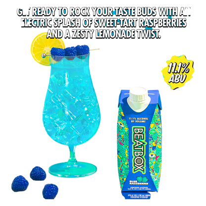 BeatBox Blue Razzberry 500ml 11.1% ABV Wine Party Punch