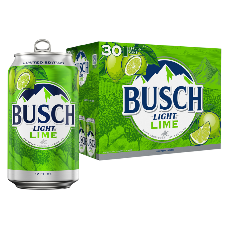 Busch Light Lime Lager 30pk 12oz Cans 4.1% ABV