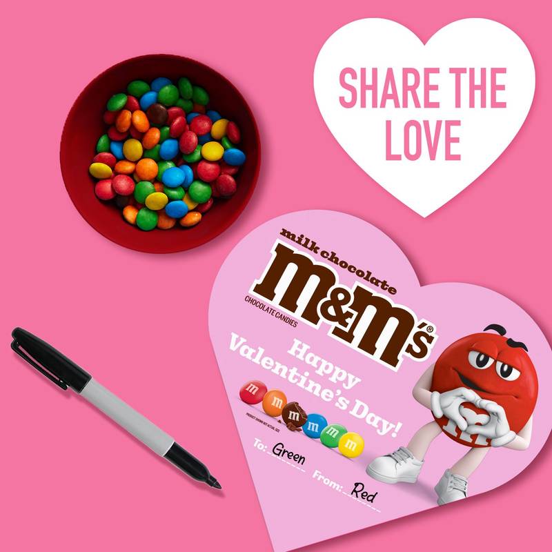 M&M’S Milk Chocolate Candies Heart Gift Box, 5.07oz