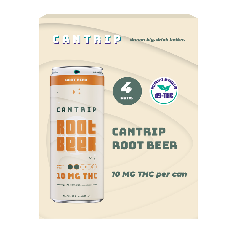 Cantrip Rootbeer 10mg THC Soda 4pk 12oz Can