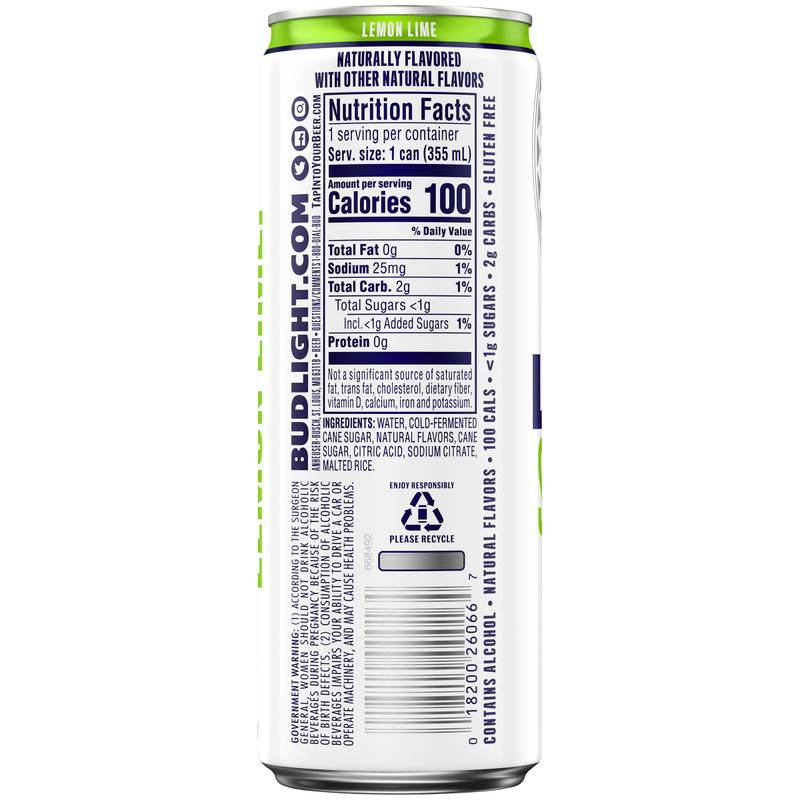 Bud Light Hard Seltzer Lemon Lime 12oz Can 5% ABV