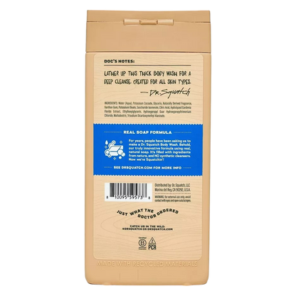 Dr. Squatch Men's Non-Exfoliating Body Wash, Fresh Falls, 14oz