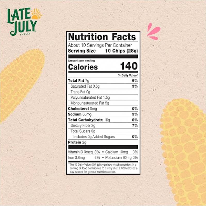 Late July Snacks Thin and Crispy Organic Tortilla Chips with Chia and Quinoa 10.1oz