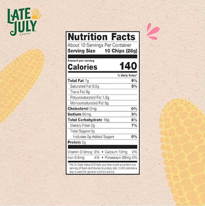 Late July Snacks Thin and Crispy Organic Tortilla Chips with Chia and Quinoa 10.1oz