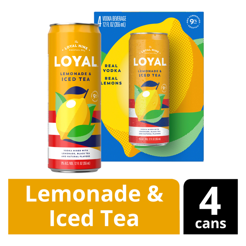 Loyal 9 Lemonade & Iced Tea 4pk 12oz 9% ABV