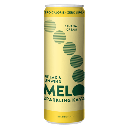 Melo Sparkling Kava Banana Cream  12oz Can