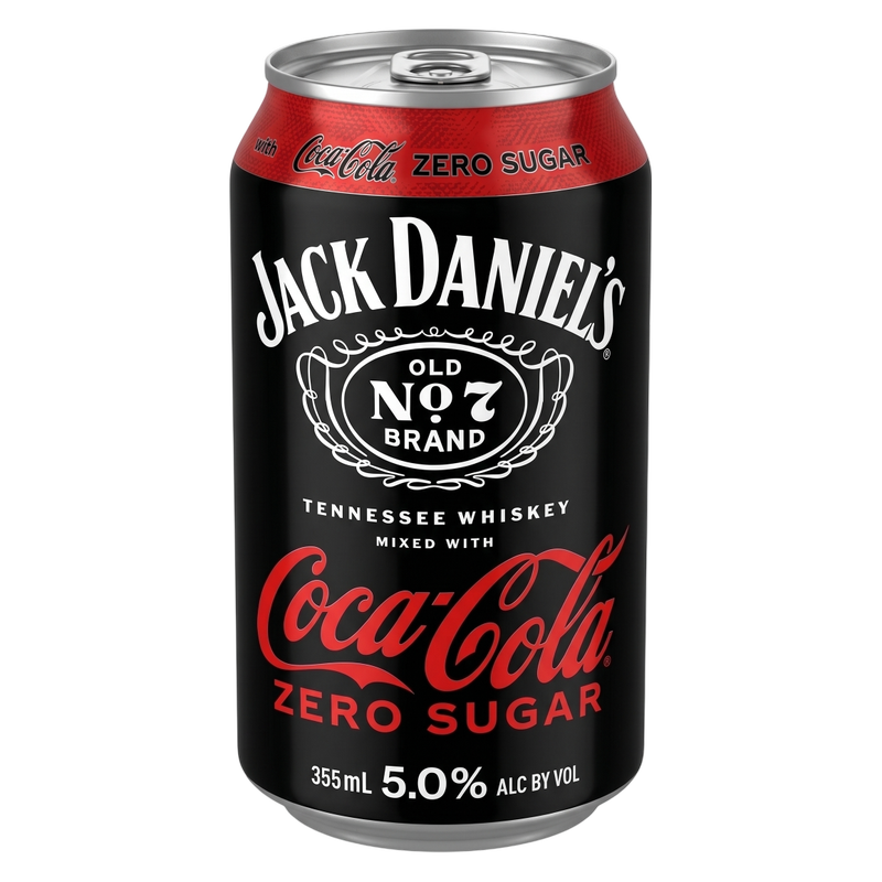 Jack Daniel's® & Coca-Cola Zero Sugar 355ml Can 5% ABV