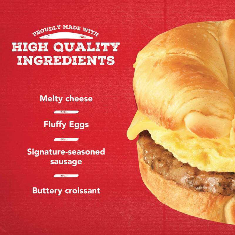 Jimmy Dean Sausage Egg & Cheese Frozen Croissant Sandwiches 4ct