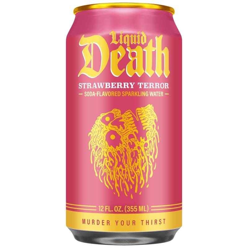 Liquid Death Strawberry Terror Sparkling Water 6pk 12oz Can