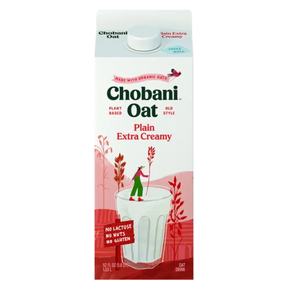 Chobani Oat Milk Plain Extra Creamy 52oz Ctn
