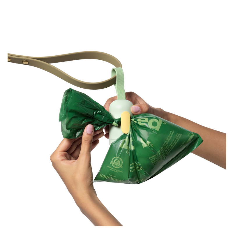 Earth Rated Dog Poop Bag Holder with Dog Poop Bags (1 Dispenser & 15 Bags)