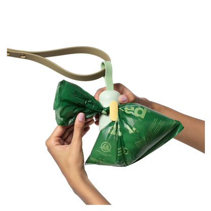 Earth Rated Dog Poop Bag Holder with Dog Poop Bags (1 Dispenser & 15 Bags)