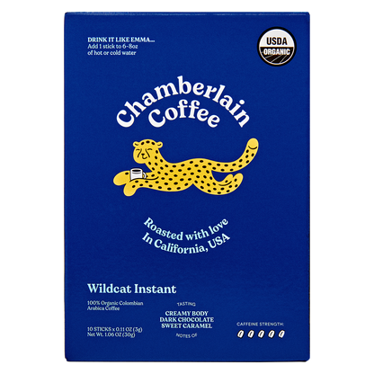 Chamberlain Coffee Wildcat Instant Coffee Sticks 10ct