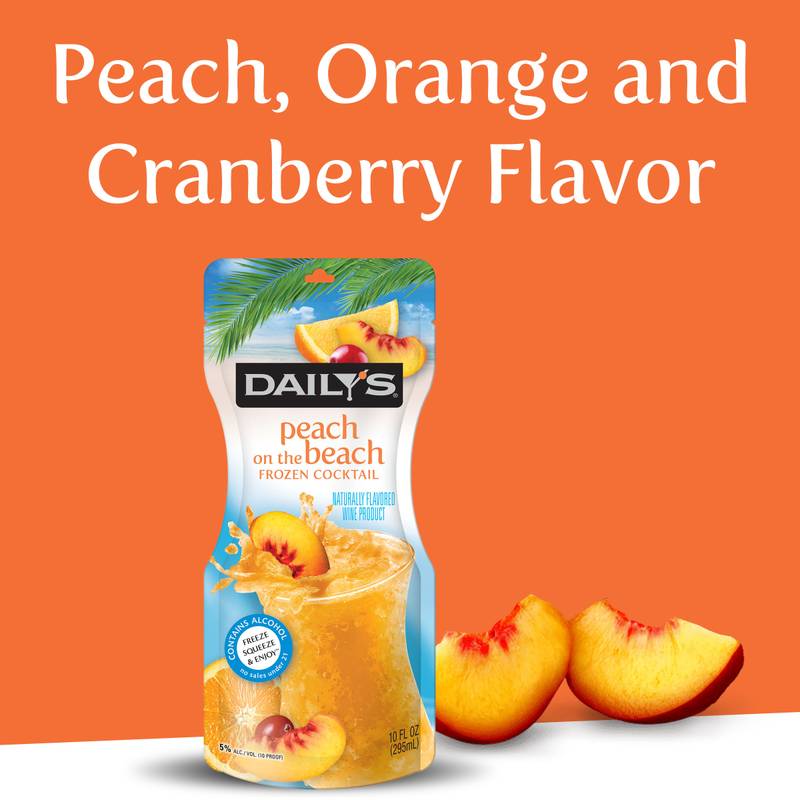 Daily's Frozen Peach On The Beach Daiquiri 10oz Pouch
