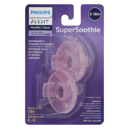 Philips Avent BPA Free Soothie Pacifier 3+months, 2ct.