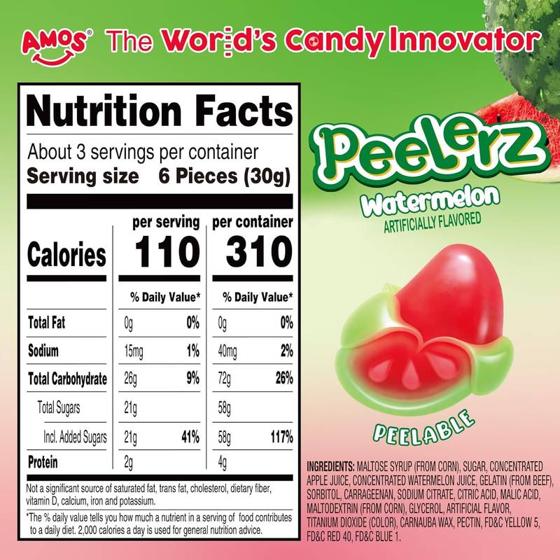 Amos Peelerz Watermelon, 6 oz