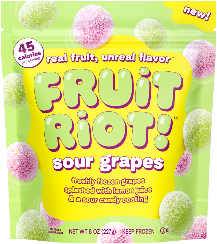 Fruit Riot Frozen Sour Grapes 8oz - Fruit Riot β BevMo!