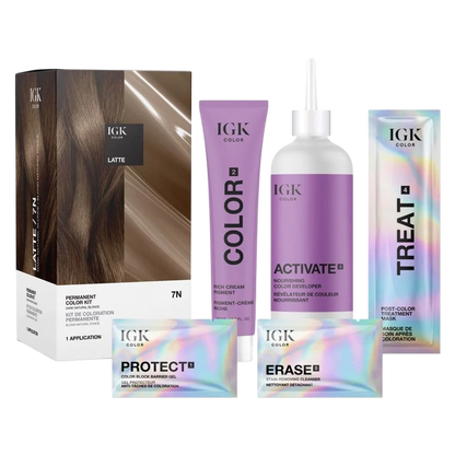IGK PERMANENT COLOR KIT Latte- Dark Natural Blonde 7N
