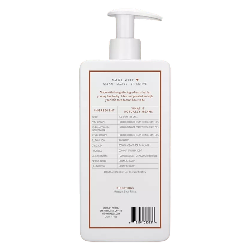 Native Conditioner, Coconut & Vanilla, 16.5 fl oz